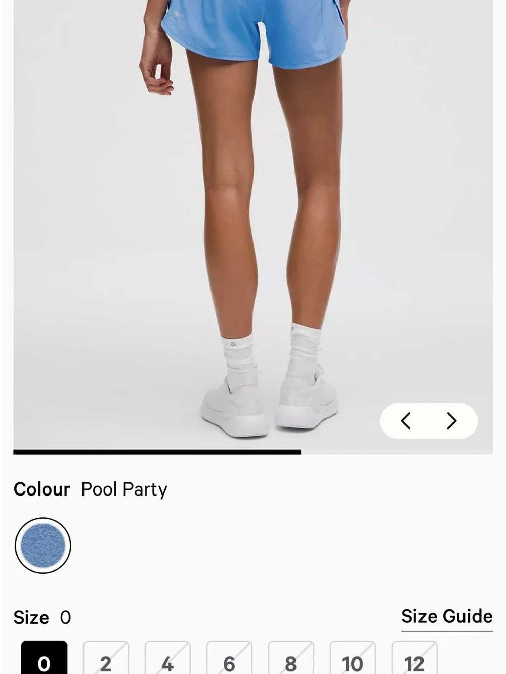 Lululemon size 10 speed up high rise Pool Party Blue Women's Athletic Shorts - Picture 2 of 5